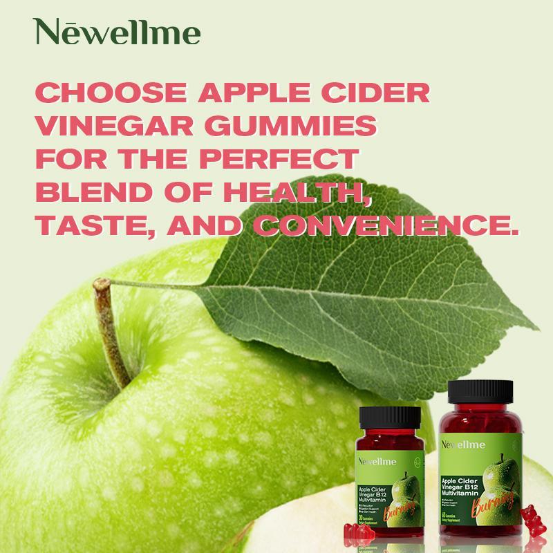 Apple Cider Vinegar Gummies  Formulated to Support Normal Energy Levels & Gut Health - Supports Digestion, Detox & Cleansing - ACV Gummies W/VIT B12 Dietary Edible Fitness