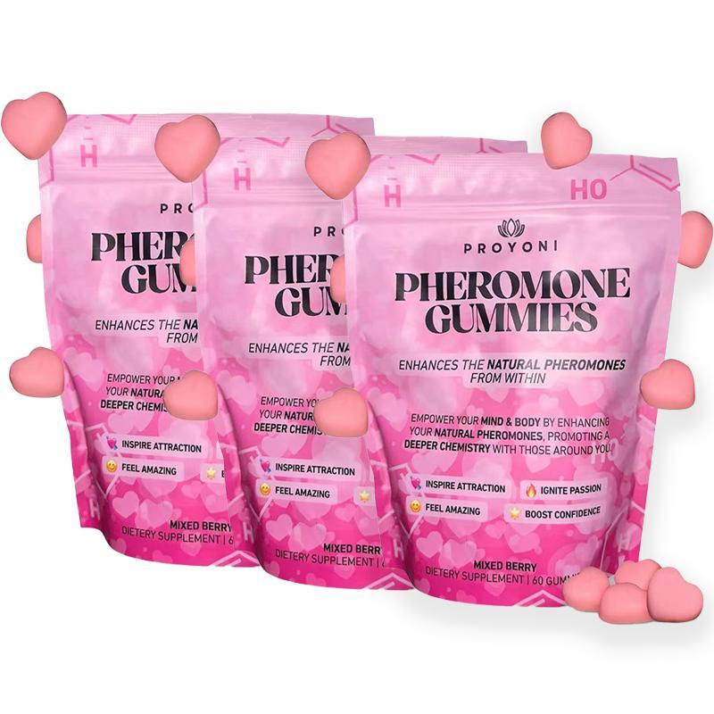 Last Pick! Buy Now! ProYoni Pheromone GummiesEnhances your NaturalPheromones From Within -60 Count Mixed Berry Flavor