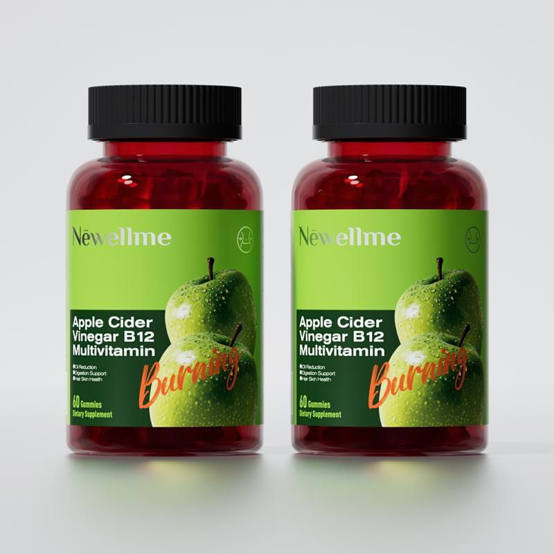 Apple Cider Vinegar Gummies  Formulated to Support Normal Energy Levels & Gut Health - Supports Digestion, Detox & Cleansing - ACV Gummies W/VIT B12 Dietary Edible Fitness