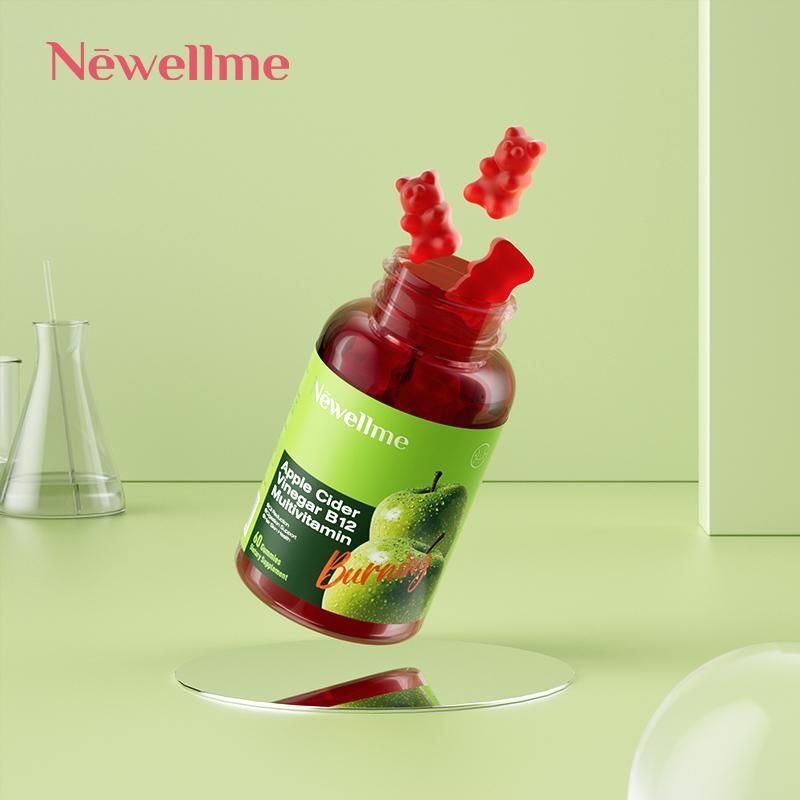 Apple Cider Vinegar Gummies  Formulated to Support Normal Energy Levels & Gut Health - Supports Digestion, Detox & Cleansing - ACV Gummies W/VIT B12 Dietary Edible Fitness